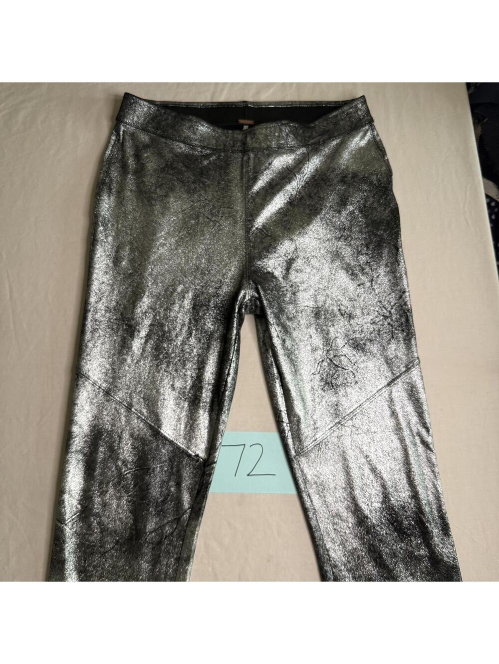 Free People Metallic Silver Pants Size 30